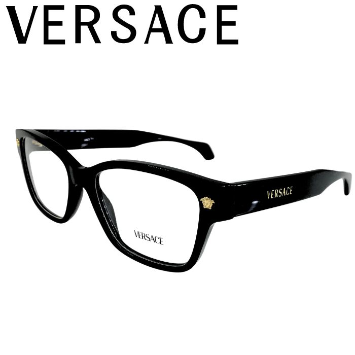 VERSACE ヴェルサーチェ 眼鏡 メガネ めがね 眼鏡ひな形 ヴェルサーチ 呼びりん探し回る ベルサーチェ 黒いこと×ゴールド 0ve-3392-GB1 ブランド名 メンズ レディース 成人男性用 亭主もち用 度付き添い人 伊達 老眼鏡 色つや水晶体 水晶体取り替えっこ相応う