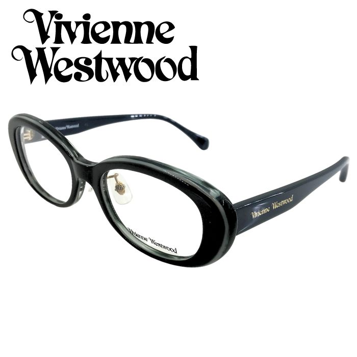 Vivienne Westwood メガネフレーム ヴィヴィアン ウエストウッド ブラック×ブルーグレー レディース 女性用 眼鏡 めがね ブランド vw-40-0026-02