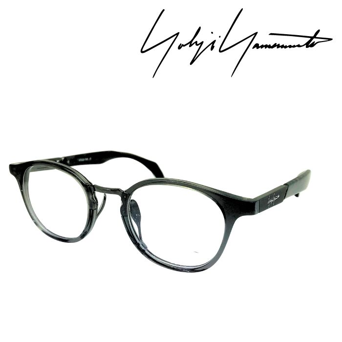 Yohji Yamamoto ヨウジヤマモト メガネ 眼鏡 めがね メガネフレーム スケルトングレー yy-19-0075-02 ブランド メンズ レディース 男性用 女性用 度付き 伊達 老眼鏡 カラーレンズ レンズ交換対応｜WOODNET　店