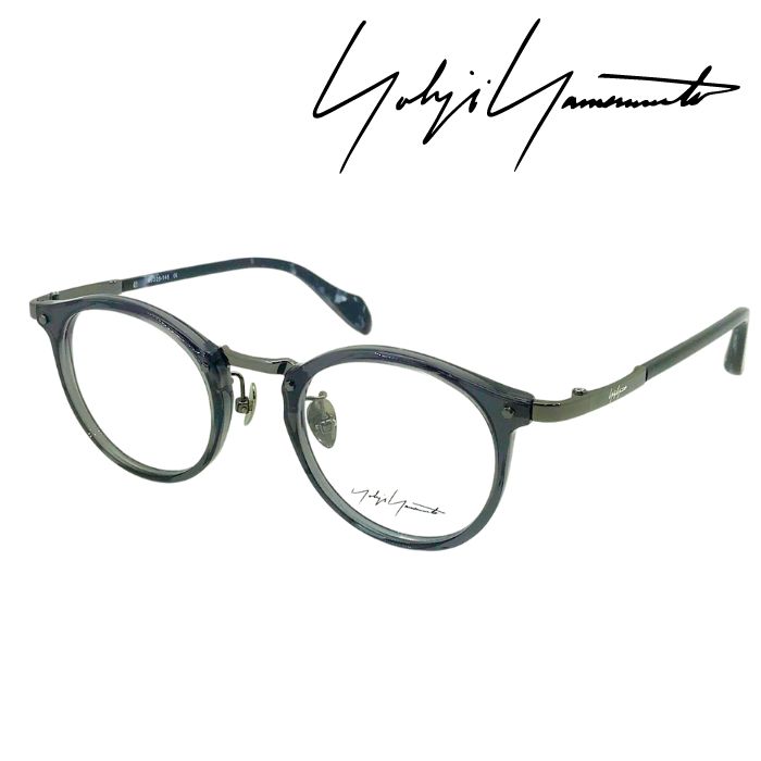 Yohji Yamamoto ヨウジヤマモト メガネ 眼鏡 めがね メガネフレーム スケルトンブラック yy-19-0076-01 ブランド メンズ レディース 男性用 女性用 度付き 伊達 老眼鏡 カラーレンズ レンズ交換対応|WOODNET 店