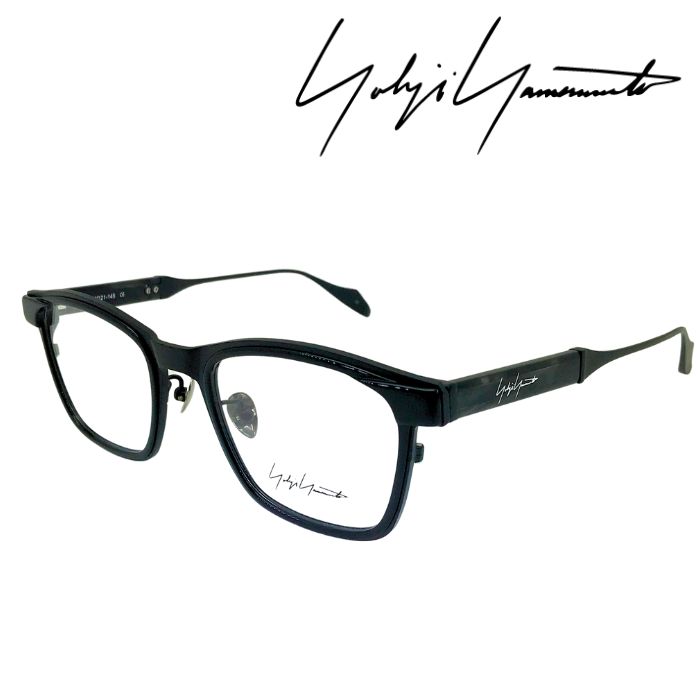 Yohji Yamamoto ヨウジヤマモト メガネ 眼鏡 めがね メガネフレーム マットブラック yy-19-0078-01 ブランド メンズ レディース 男性用 女性用 度付き 伊達 老眼鏡 カラーレンズ レンズ交換対応|WOODNET 店