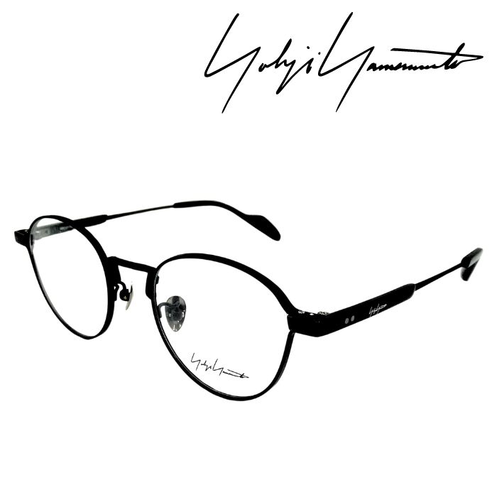 Yohji Yamamoto ヨウジヤマモト メガネ 眼鏡 めがね メガネフレーム マットブラック×ブラック yy-19-0086-03 ブランド メンズ レディース 男性用 女性用 度付き 伊達 老眼鏡 カラーレンズ レンズ交換対応
