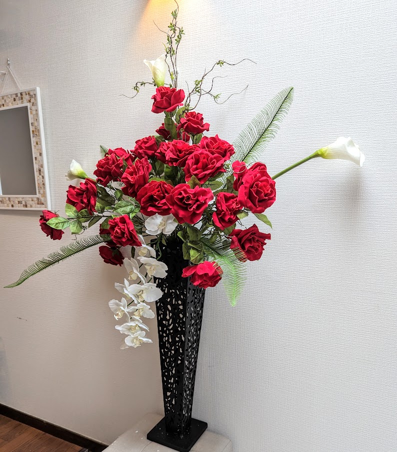 楽天市場】造花 スタンドフラワー 開店花 お祝い ダイヤモンド触媒加工