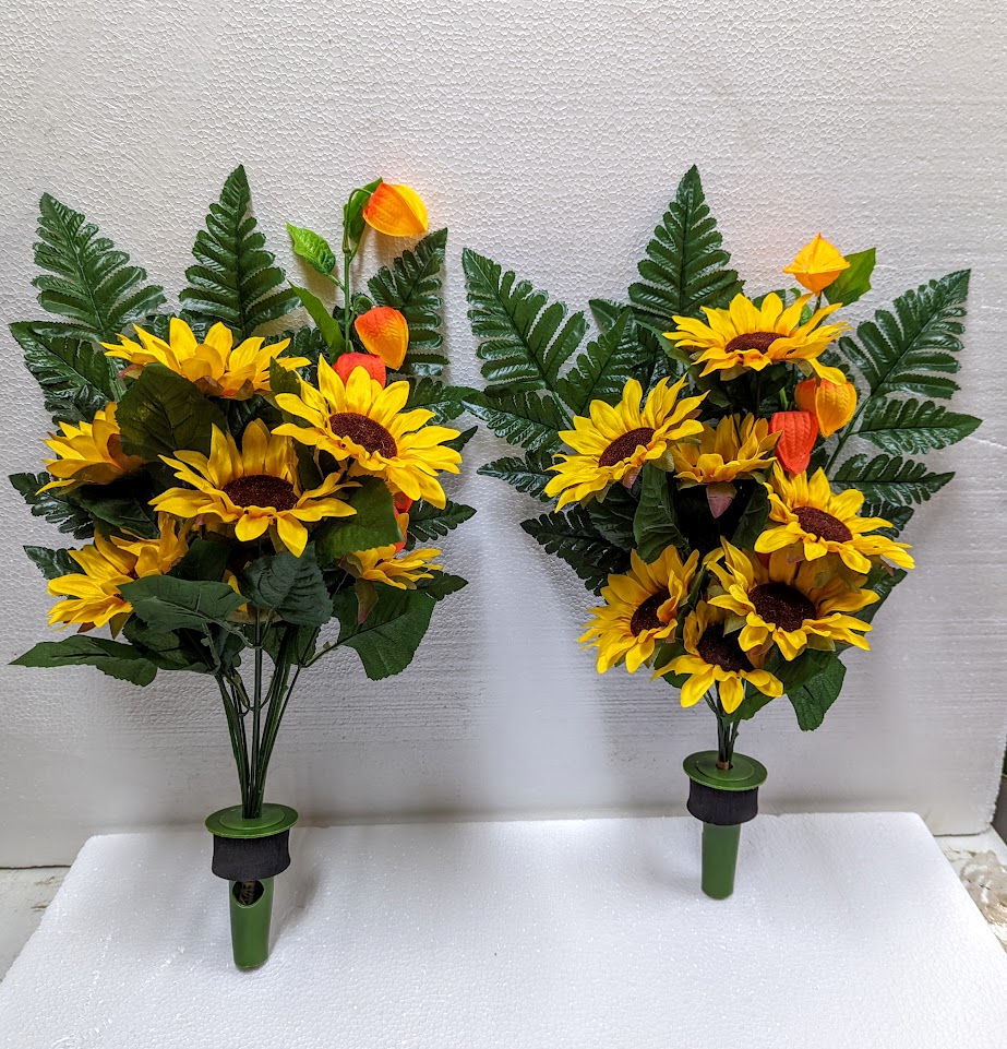 ひまわり仏花 仏花 造花 盆花 ２束セット 送料無料 与え