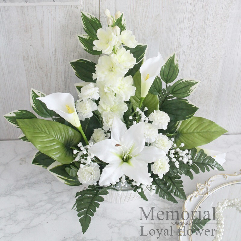 楽天市場】造花 御供えアレンジ 仏花 お仏壇へ 3色よりお選び下さい