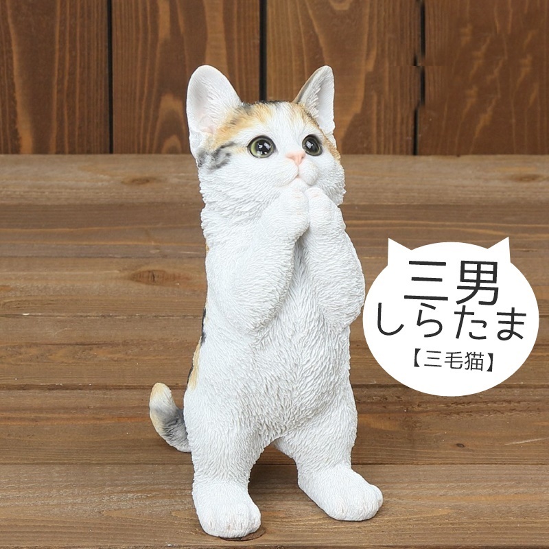 楽天市場 期間限定ポイント10倍 猫 置物 ベニーズ キャット おねだり お願い ポーズ 可愛い ガーデン 造花の専門店 きつつき