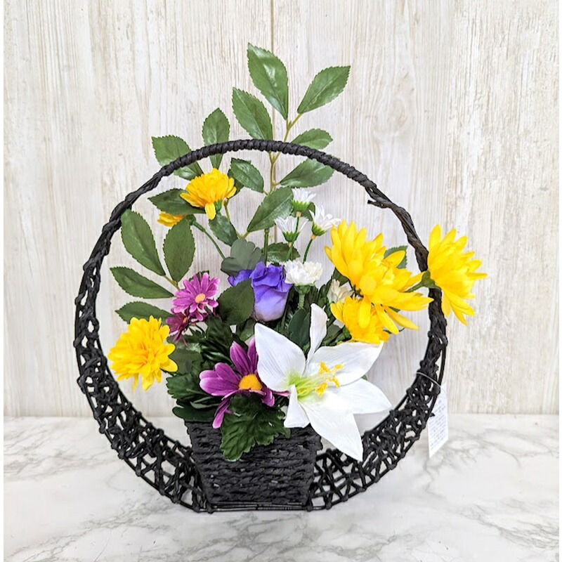 御供え花　造花　仏花　7月No.3アレンジメント　No.3 楽天市場】造花 御供えアレンジ 仏花 お仏壇へ 3色よりお選び下さい