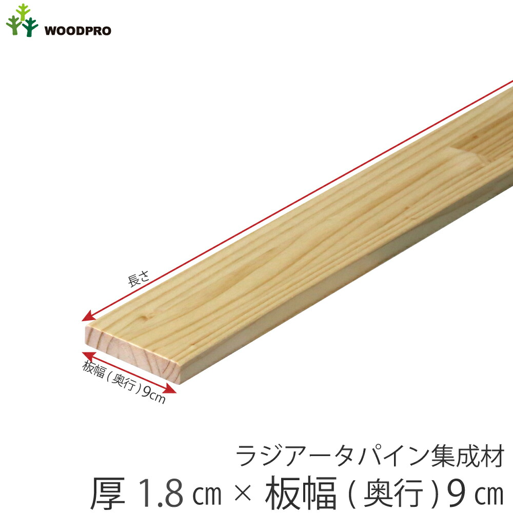 【楽天市場】棚板 厚み1.8ｃｍ 奥行22ｃｍラジアータパイン集成材 