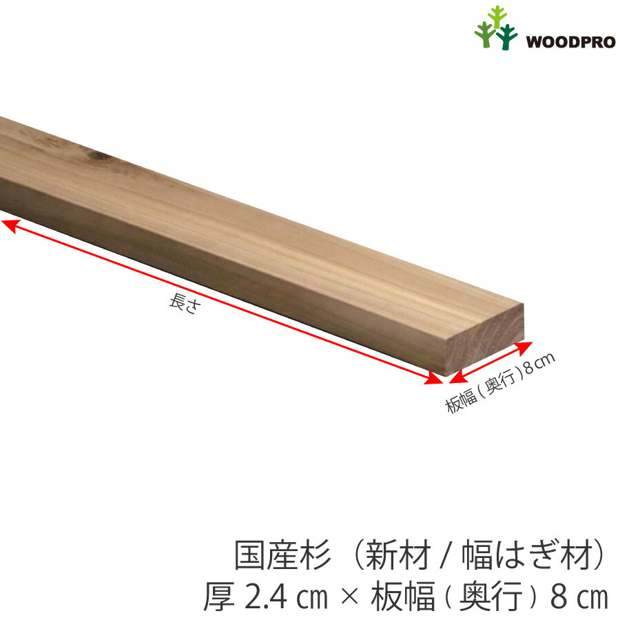 楽天市場】棚板 厚み2.4cm 板幅(奥行)7cm 長さ110cm国産杉（新材