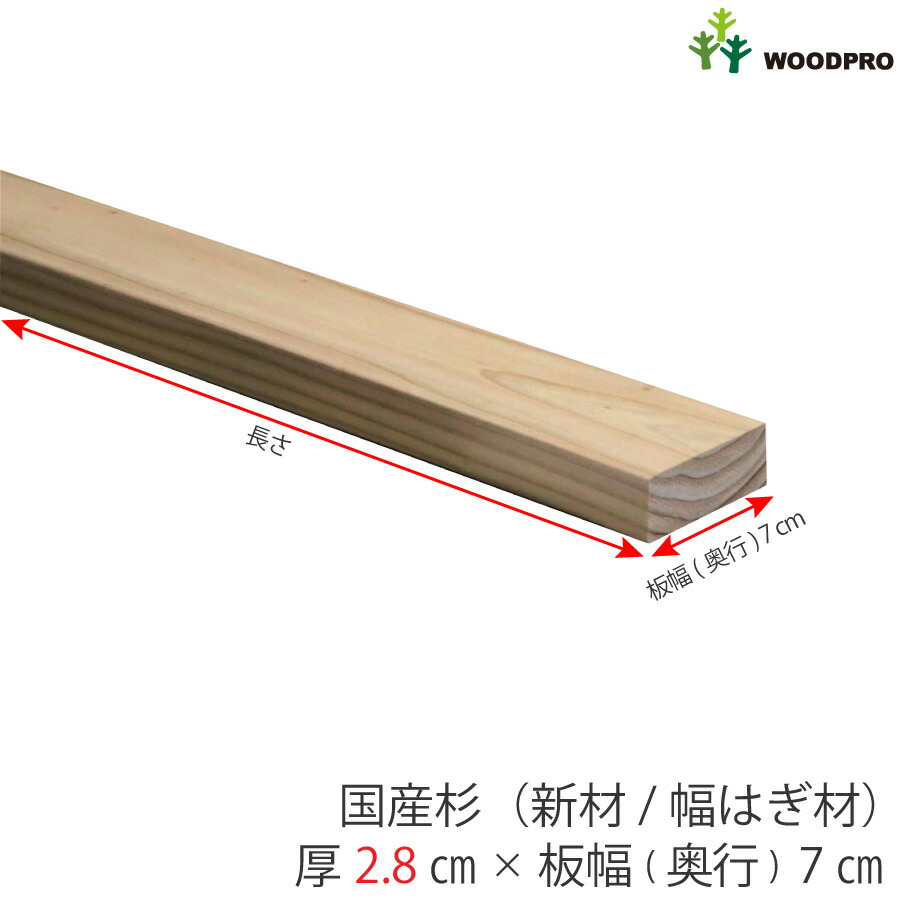 楽天市場】棚板 厚み2.4cm 板幅(奥行)8cm 長さ70cm国産杉（新材
