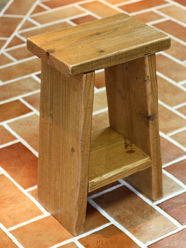 Woodpro Old Ashiba Old Scaffold Plank Material Step Stool With