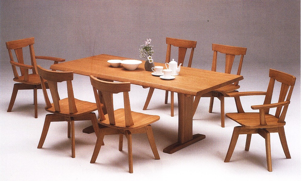 楽天市場】春日 135 ダイニングセット 4点 タモ材 和風モダン