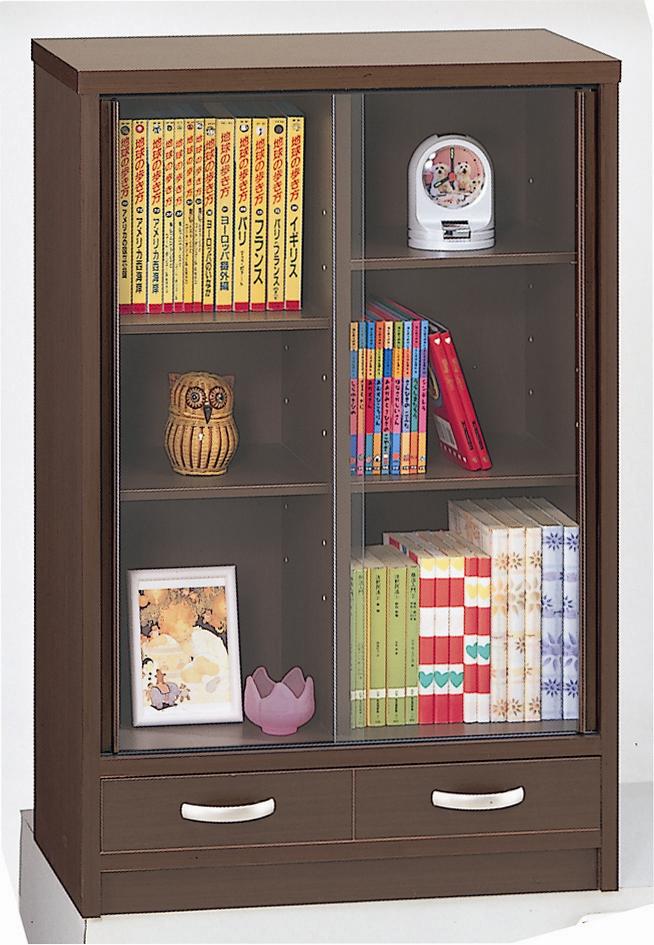 書棚 引き戸 コンパクト ミニ60 完成品 日本製【送料無料】【smtb-k】【ky】｜Wood story