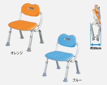 入浴用イス　シャワーチェアー　シャワーイス　ワンタッチ　小柄の方　コンパクト〈412335〉【送料無料】 16,508円