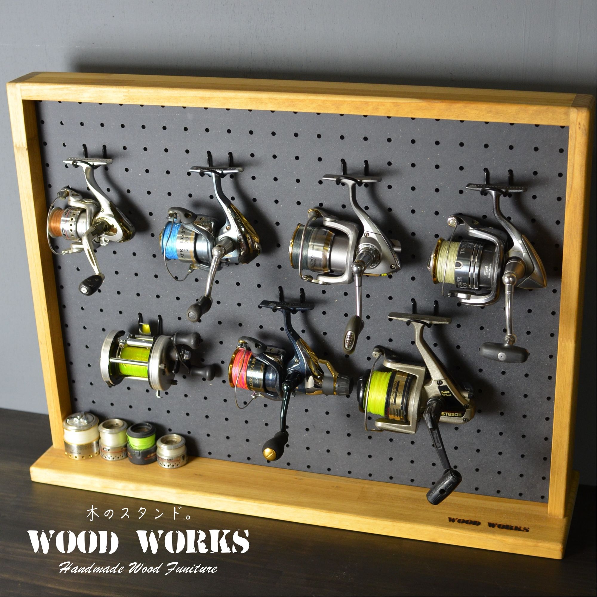 楽天市場】月間優良ショップ連続受賞 WOODWORKS リールスタンド
