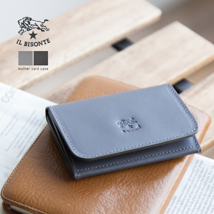 イルビゾンテ　IL BISONTE クロコダイル型押し　名刺入れ IL BISONTE 【イルビゾンテ IL BISONTE カードケース 名刺入れ