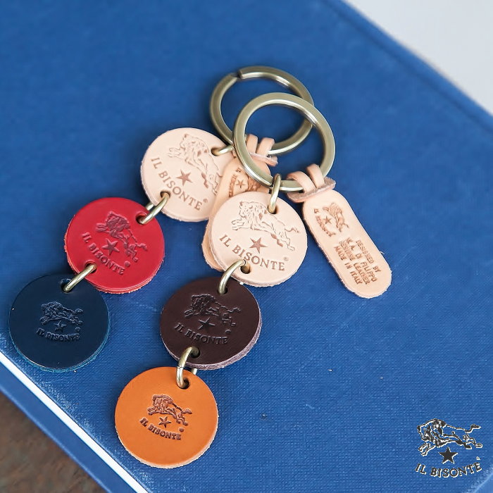 ☆ 54023-0-0390 IL BISONTE イルビゾンテ レザー サークルチャーム 3色 キーホルダーZ 物品 ☆ 54023-0-0390 IL BISONTE イルビゾンテ レザー サークルチャーム 3色 キーホルダーZ 物品