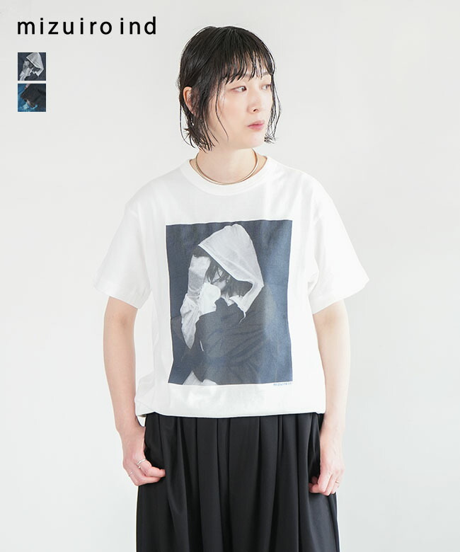 【SALE 30%OFF】mizuiro ind(ミズイロインド) プリントTシャツ トップス 半袖 レディース セール [2-210055]