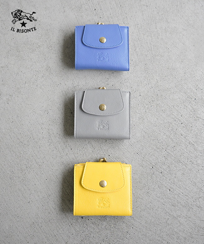 ◇【国内正規販売店】IL BISONTE(イルビゾンテ) 2024 SPRING SUMMER/ウォレット がま口折り財布 [54242305641]｜WOODY HOUSE／ウッディーハウス