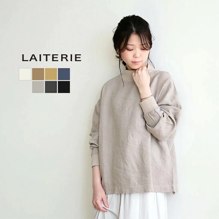 LAITERIE(レイトリー) リユールリネンリブハイネックプルオーバー [lbt-16]