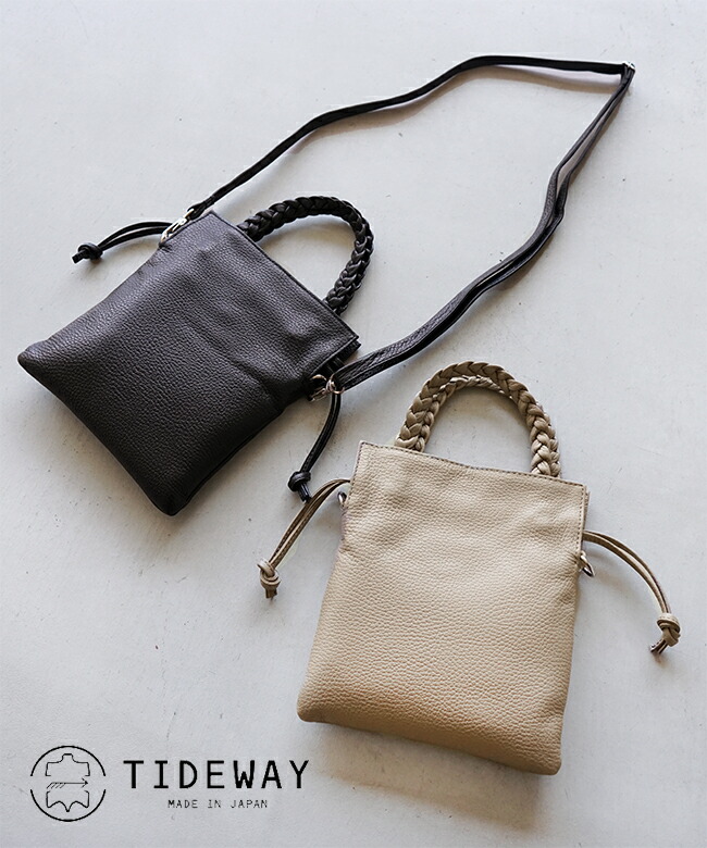 【クーポンで20%OFF】(61-5689/91)【保存袋付き】TIDEWAY(タイドウェイ)MONTH DRAW STRING 2WAY SHOULDER ドローストリングバッグ ハンドバッグ ショルダーバッグ [T3069]