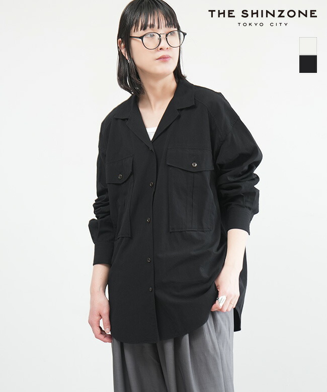 楽天市場】[25SMSBL11]THE SHINZONE(ザ シンゾーン) OPEN COLLAR SHIRT