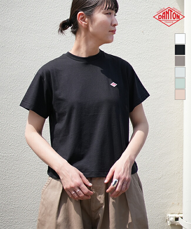 ◇DANTON(ダントン) T/C SHORT T-SHIRT レディース ショートスリーブ Tシャツ プレーン ショート丈 クルーネック【メール便対応可】 [DT-C0408CVT] 4,950円