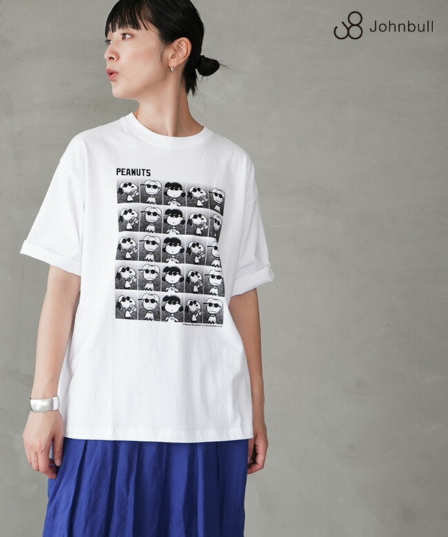 JOHNBULL(ジョンブル)PEANUTS ALIGNS Tシャツ ピーナッツ アラインズ 半袖Tシャツ 【メール便対応可】 [JT253C03]