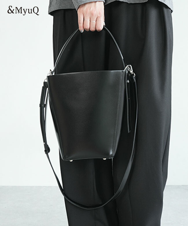 【SALE 50%OFF】&MyuQ(アンドミューク) LIBER バケツ型トートバッグ 2WAYトートバッグ 鞄 かばん ショルダーバッグ セール [MCB114]