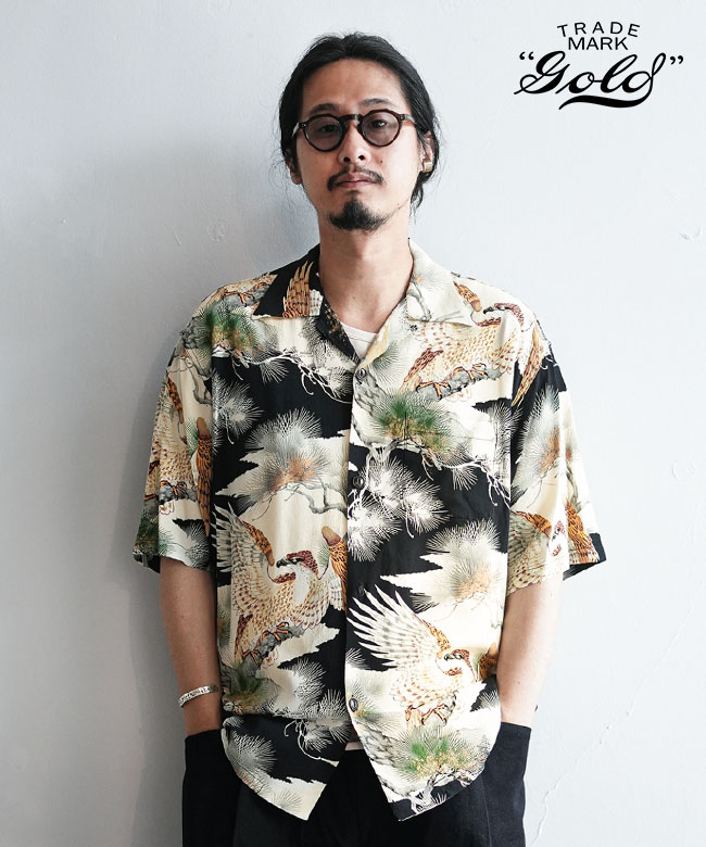 【SALE 30%OFF】【ハンガー付属】gold(ゴールド) ALOHA SHIRT \