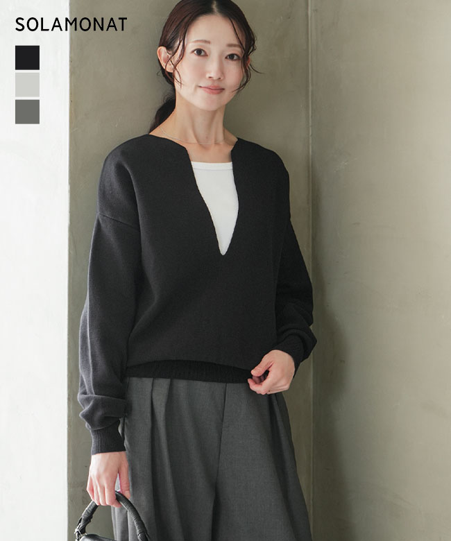 楽天市場】【SALE 50%OFF】◇[SMA-KNIT-SLIT]SOLAMONAT(ソラモナ