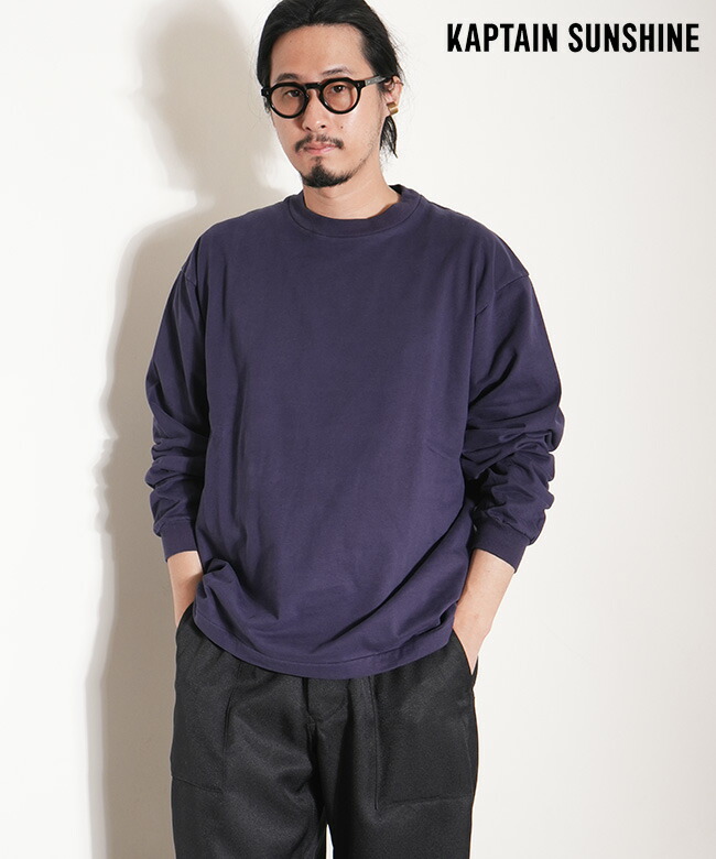【SALE 30%OFF】KAPTAIN SUNSHINE(キャプテンサンシャイン) Light Mini Terry L/S Pullover (ライトミニテリーロングスリーブプルオーバー/スウェット) セール [KS25FCS09]
