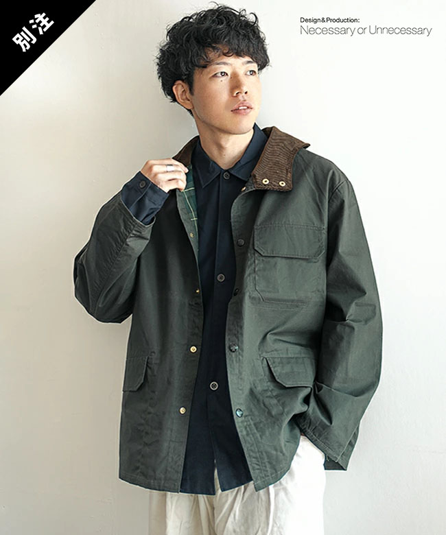 【SALE 30%OFF】NECESSARY or UNNECESSARY/N.O.UN(ネセサリーオアアンネセサリー/ナウン) BARBER NT バーバーNT メンズ トップス ライトアウター ジャケット ブルゾン ジャンパー セール [90012262]｜WOODY HOUSE／ウッディーハウス 18,480円