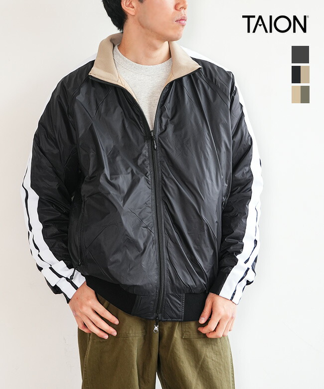 【SALE 30%OFF】TAION(タイオン) TACK DOWN JACKET トラックダウンジャケット メンズ レディース ユニセックス トップス アウター リバーシブル トラックジャケット スタンドカラー 長袖 ブルゾンジャンパー セール [TAION-JK13JS]