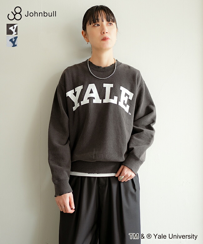 【SALE 30%OFF】JOHNBULL(ジョンブル)YALE スウェット プルオーバー トレーナー カットソー 裏毛 レディース メンズ ユニセックス セール [JT254C10]