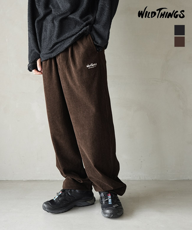 【SALE 30%OFF】WILD THINGS(ワイルドシングス) CORDUROY LAX PANTS コーデュロイ ラックス パンツ メンズ ボトムス イージーパンツ ワイドパンツ [WT25165SK]