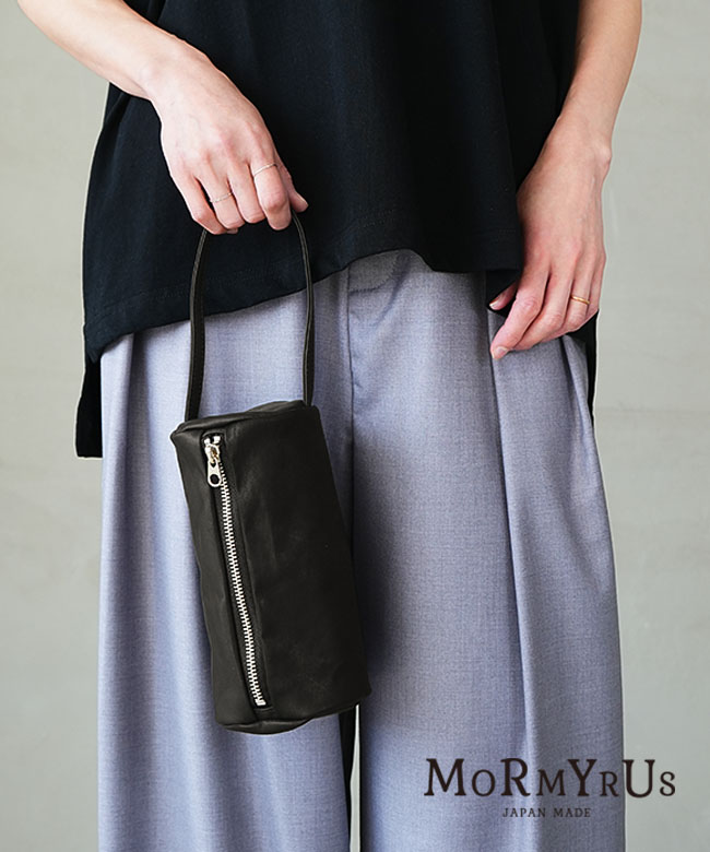 【保存袋付き】MORMYRUS(モルミルス) レザーハンドバッグ 縦筒型 鞄 かばん [M177]【付属品あり】｜WOODY HOUSE／ウッディーハウス