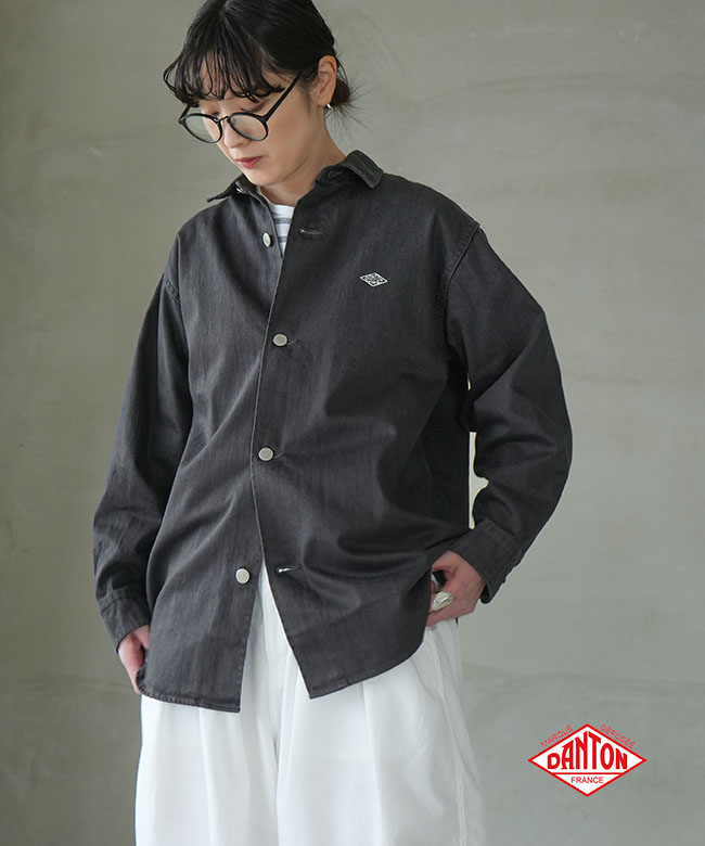 【SALE 20%OFF】◇DANTON(ダントン) コットンドリルシャツジャケット ライトアウター レディース [DT-B0433RKG] セール｜WOODY HOUSE／ウッディーハウス