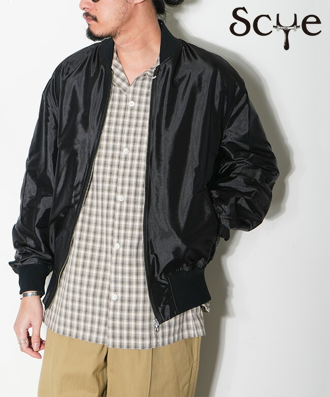 Scye/SCYE BASICS(サイ/サイベーシックス) Silk Nylon Parachute Cloth Bomber Jacket シルクナイロンパラシュートクロスボンバージャケット[1126-61016]