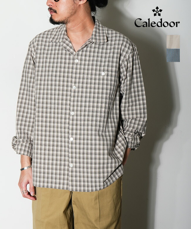 【SALE 20%OFF】Caledoor(カレドアー) Organic Cotton Rambling Check Shirts Jacket オーガニックコットン ランブリング チェックシャツジャケット メンズ トップス 長袖 ラウンドカラー[6061-1104] セール｜WOODY HOUSE／ウッディーハウス