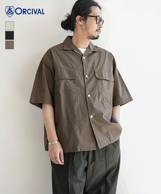 楽天市場】ORCIVAL(オーシバル/オーチバル) OPEN COLLAR PK DETAIL S/S