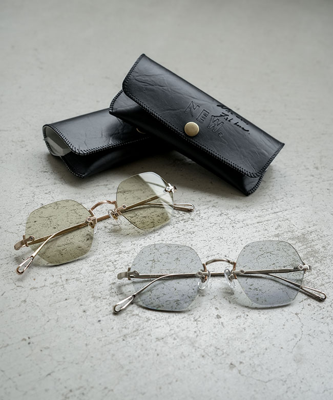 【SALE 30%OFF】【専用ケース付き】NEW.(ニュー)RILEY ライリー ブラステッドシルバー ゴールド サングラス アイウェア [SAGAMORE-2] [riley]【付属品あり】 セール｜WOODY HOUSE／ウッディーハウス