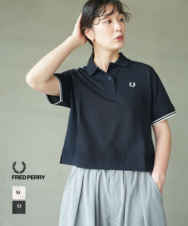 FRED PERRY(フレッドペリー) SHEER TIPPED POLO SHIRT シアーティップドポロシャツ 半袖 レディース ショート丈【メール便対応可】 [G2174]｜WOODY HOUSE／ウッディーハウス 13,552円