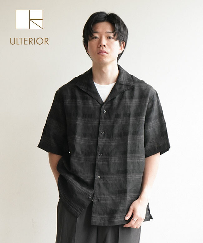 ULTERIOR (アルテリア) Multi Striped Shark Collar Shirt (マルチストライプドシャークカラーシャツ)[ush70-la239-b]｜WOODY HOUSE／ウッディーハウス