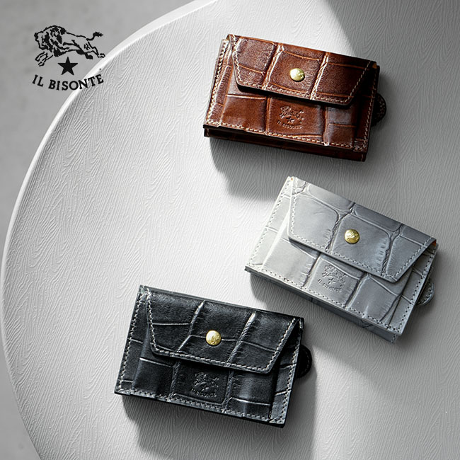 希少✨美品　イルビゾンテ　ケース　カードケース　クロコ型押し　レザー 楽天市場】【正規取扱店】イルビゾンテ クロコエンボスレザー