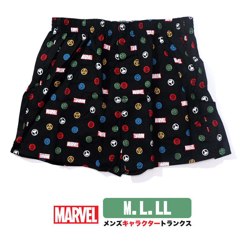 楽天市場 Marvel マーヴェル マーベル トランクス アイコン キャラクター 柄 M L Ll パンツ メンズ 綿100 可愛い かわいい 下着 ウッディハウス