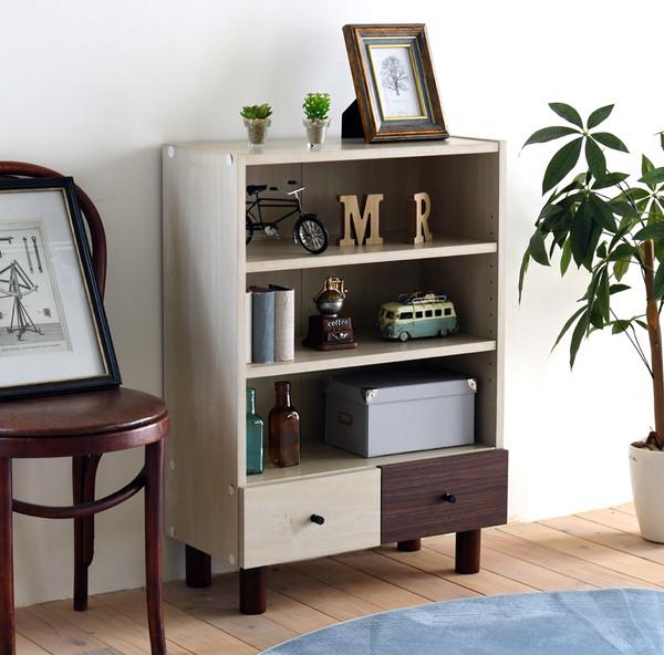 宅送 楽天市場 ラック 本棚 おしゃれ 棚 収納 シェルフ 北欧 マガジンラック スリム キャビネット オープン 約 幅60 奥行30 木製 リビング 引き出し Woods ウッズ 配送員設置送料無料 Lexusoman Com