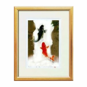 楽天市場】即日発送可能！縁起画【開運画：夫婦昇鯉/G4-BT013】作家