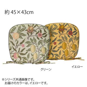 シートクッション チェアパッド チェアマット 座布団 チェアクッション 椅子 子供 ダイニングチェア こども キッズ 厚め 厚手 車 シート 腰痛 姿勢 大きい 大判 北欧 正座 イエロー｜WOODS（ウッズ）