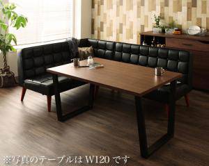 ダイニングテーブルセット 4人用 コーナーソファー L字 l型 ベンチ 椅子 おしゃれ 安い 北欧 食卓 レザー 合皮 カウチ 3点 ( 机+ソファ1+左肘ソファ1 ) 幅150 西海岸 ヴィンテージ インダストリアル レトロ ミッドセンチュリー 高さ65 ロータイプ 低め ウォールナット｜WOODS（ウッズ） 80,079円